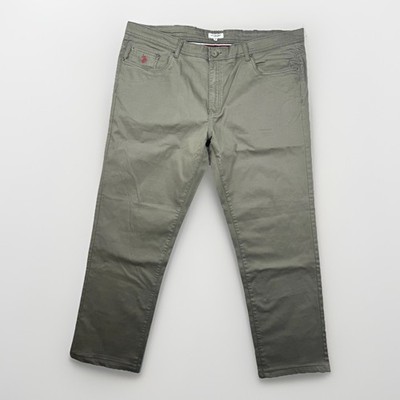 U.S. POLO ASSN. Gr 30 Khaki Herren Chino Hose Stretch Denim