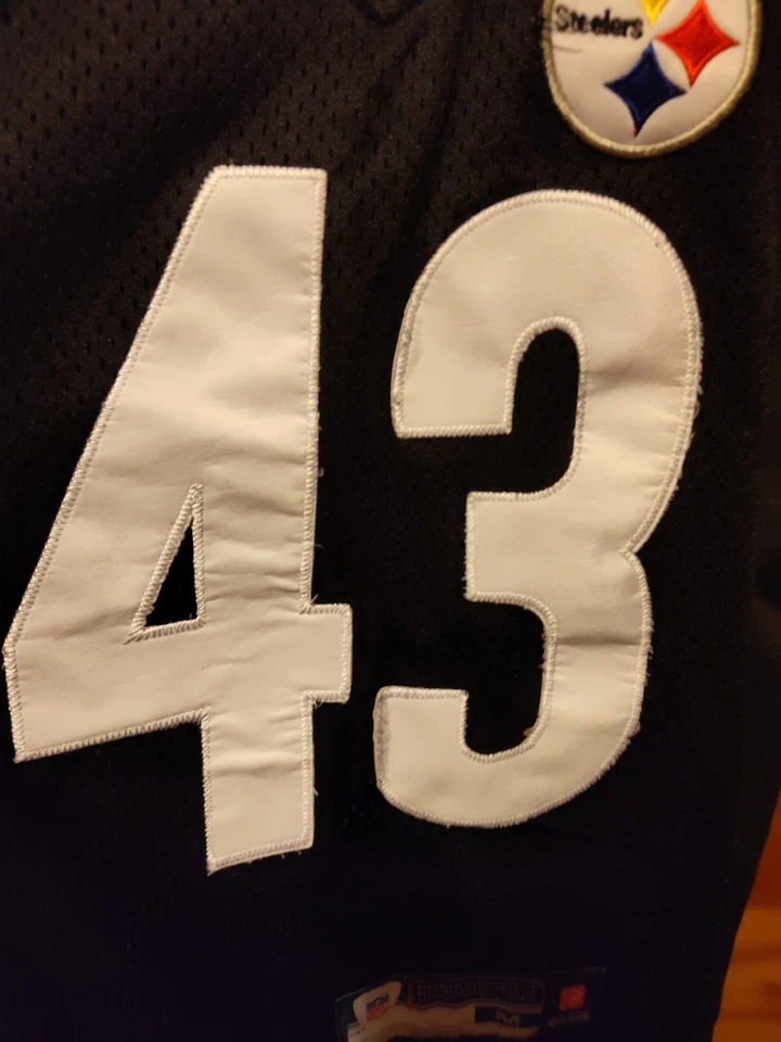 Camiseta cosida Reebok #43 Troy Polamalu Pittsburgh Steelers NFL (mediana juvenil) Foto 4 de 4