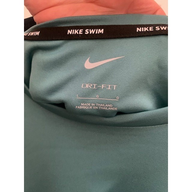 Nike Swim Men's Dri-FIT UV T-Shirt Teal Green Short Sleeve NWT Size L thumbnail 2