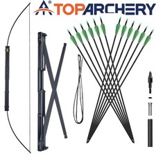 40/60lbs Archery Foldable Bow Outdoor Hunting Folding Longbow Bow Shooting Arrow
