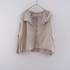nest Robe Black Linen Ruffle Blouse F RRP  28,000 