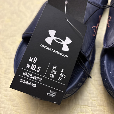 Under Armour Project Rock 3  SL  3026034 403 man blue slides  sz 13 Brand New NWT Under Armour Project Rock 3 SL 3026034 403 Blue Slides  main image 3