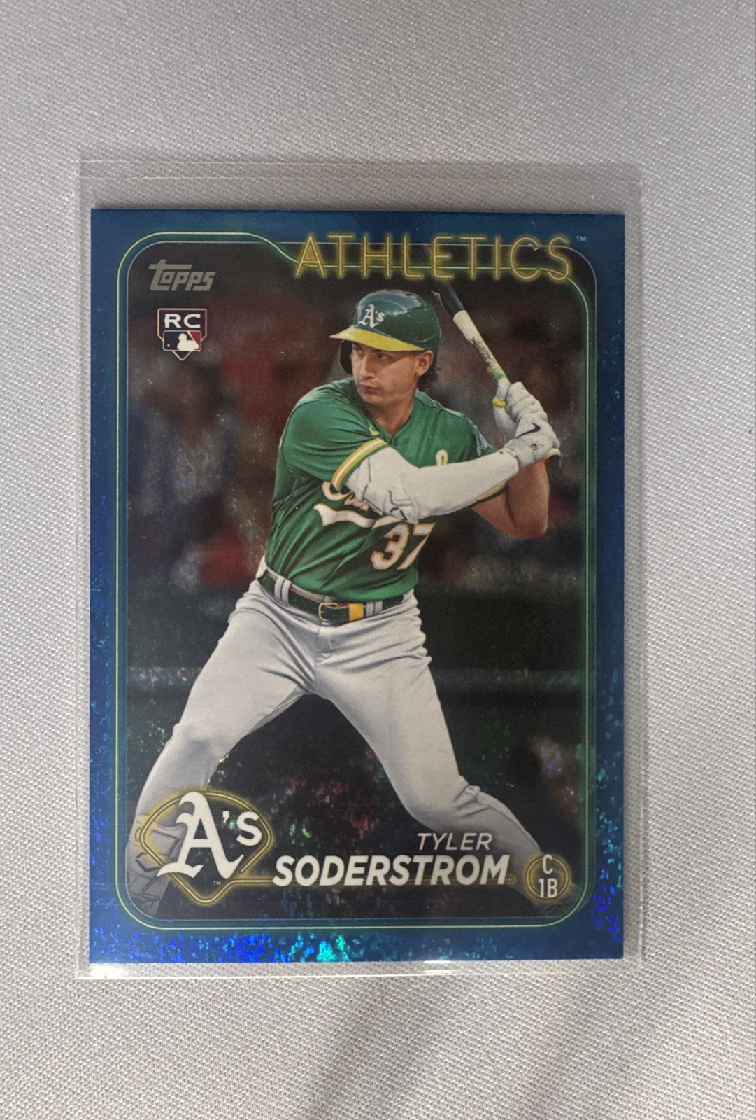2024 Topps Series 1 - Tyler Soderstrom #244 Blue Holofoil /999 (RC)