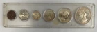 1960 Canadian 6 Coin Uncirculated Mint Set in Clear Whitman Holder 4 Silver Coin