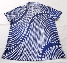 AceGolfs Women's Hyper-Prep Golf Shirt Quarterzip UPF50+ AR8 Blue Medium