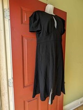 Banana Republic cute little black Dress keyhole 12 14 16 L Large New with tags