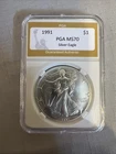 1991 Silver Eagle High grade