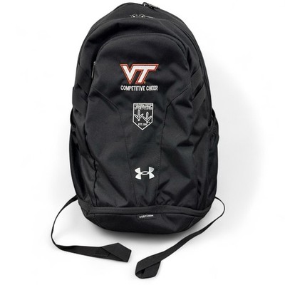 Under Armour Hustle Team Backpack Black Virginia Tech