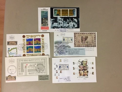 Five Israel registered fdc with SS