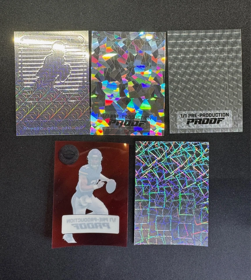 (4) Leaf 1/1 Pre Production Proof Hall KJ Jefferson Jackson Jaden Rashada Drones - Image 2 of 2