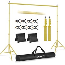 EMART Backdrop Stand 10x10ft WxH Photo Studio Adjustable Background Stand Su...