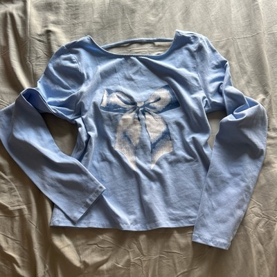 Blue Bow long sleeve top | Never worn before 