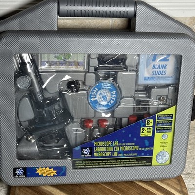 Edu Science Microscope Lab Diecast body with Light & Projector 900X New Open Box