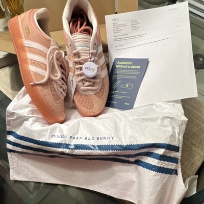 adidas Para Bad Bunny Pink White Low Top Lace Up Athletic Sneakers