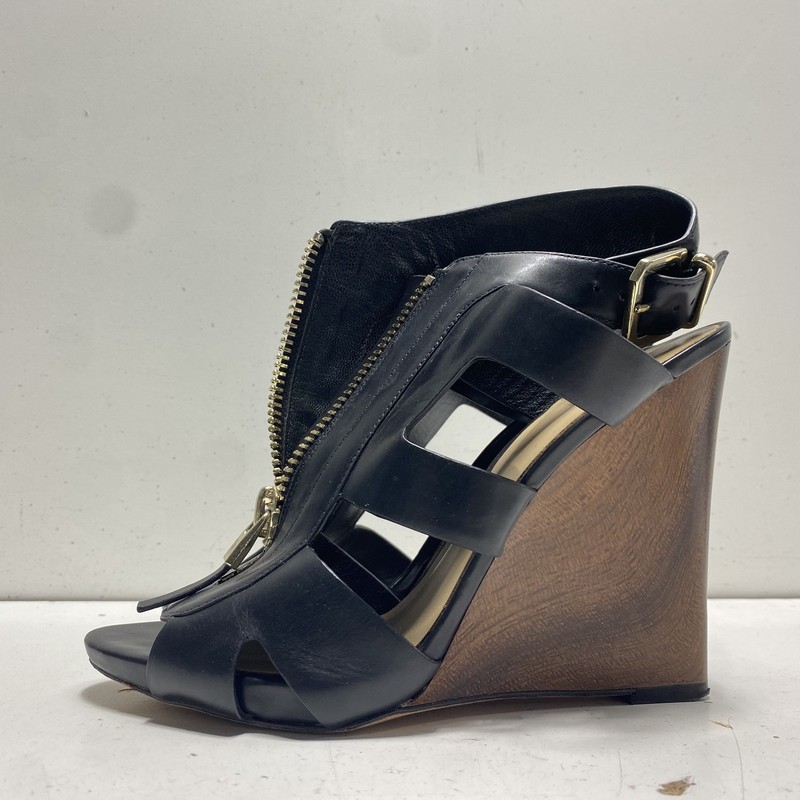 Marciano Black Wedge Sandal Women's Size 9.5
