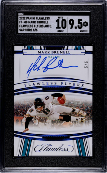2022 Flawless #FF-MB Mark Brunell 5/5 Flawless Flyers Auto Sapphire SGC 10/9.5