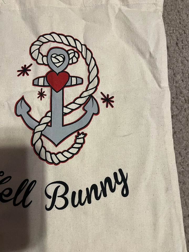 Hell Bunny Vintage Anchor Tote Bag Retro Pinup Rockabilly - Image 3 of 4