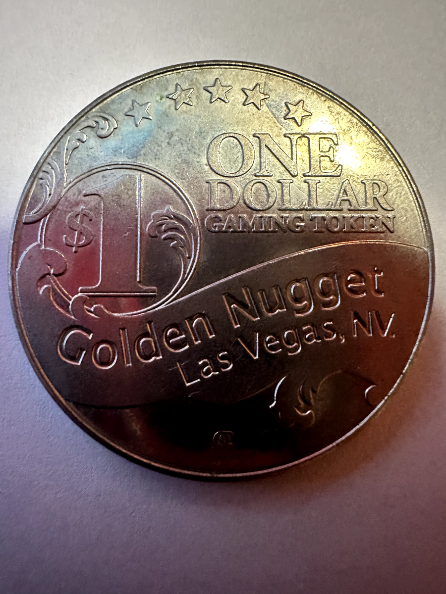 Golden Nugget $1 One Dollar Gaming Token Las Vegas Nevada, Casino