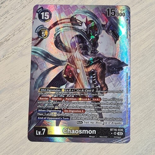 Chaosmon (Alternate Art) BT16-036 SR Digimon Card Game Beginning Observer - Imagen 1 de 1