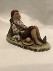 1979 Norman Rockwell Nr-208 Lazybones Dave Grossman 2" Tall Mini Figurine