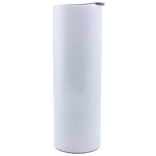30oz Sublimation Skinny Tumbler Stainless Steel Insulated Bottle w/ Lid Straw - Picture 4 of 8