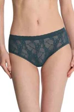 Natori 776303 Crystal Teal BLISS ALLURE Stretch Nylon Lace Girl Brief - One Size