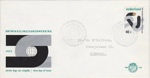 FDC Netherlands, 1973. Co-operation With the Developing Countries