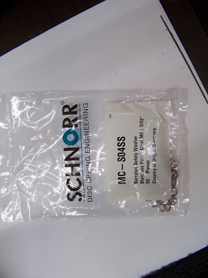 Lot of 1150 Schnorr Serrated Safety Washer Stainless Finish Steel M4 5/32'' New