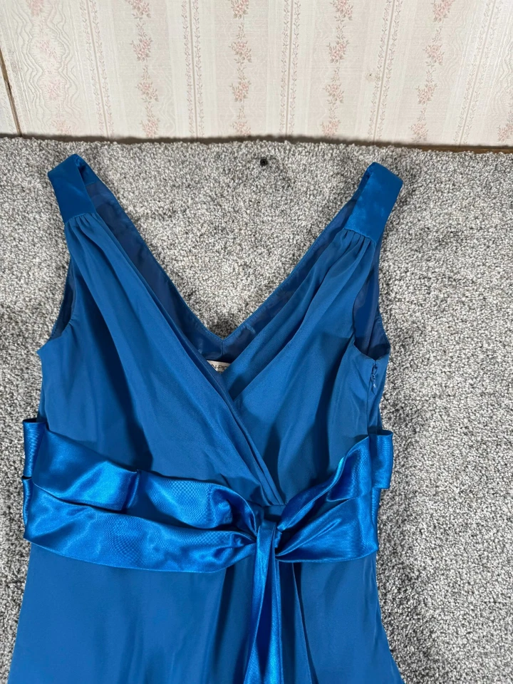 Evan Picone Gown Dress Size 10 Satin Flowing Formal Evening Wear 90s Prom Party - Image 2 of 4