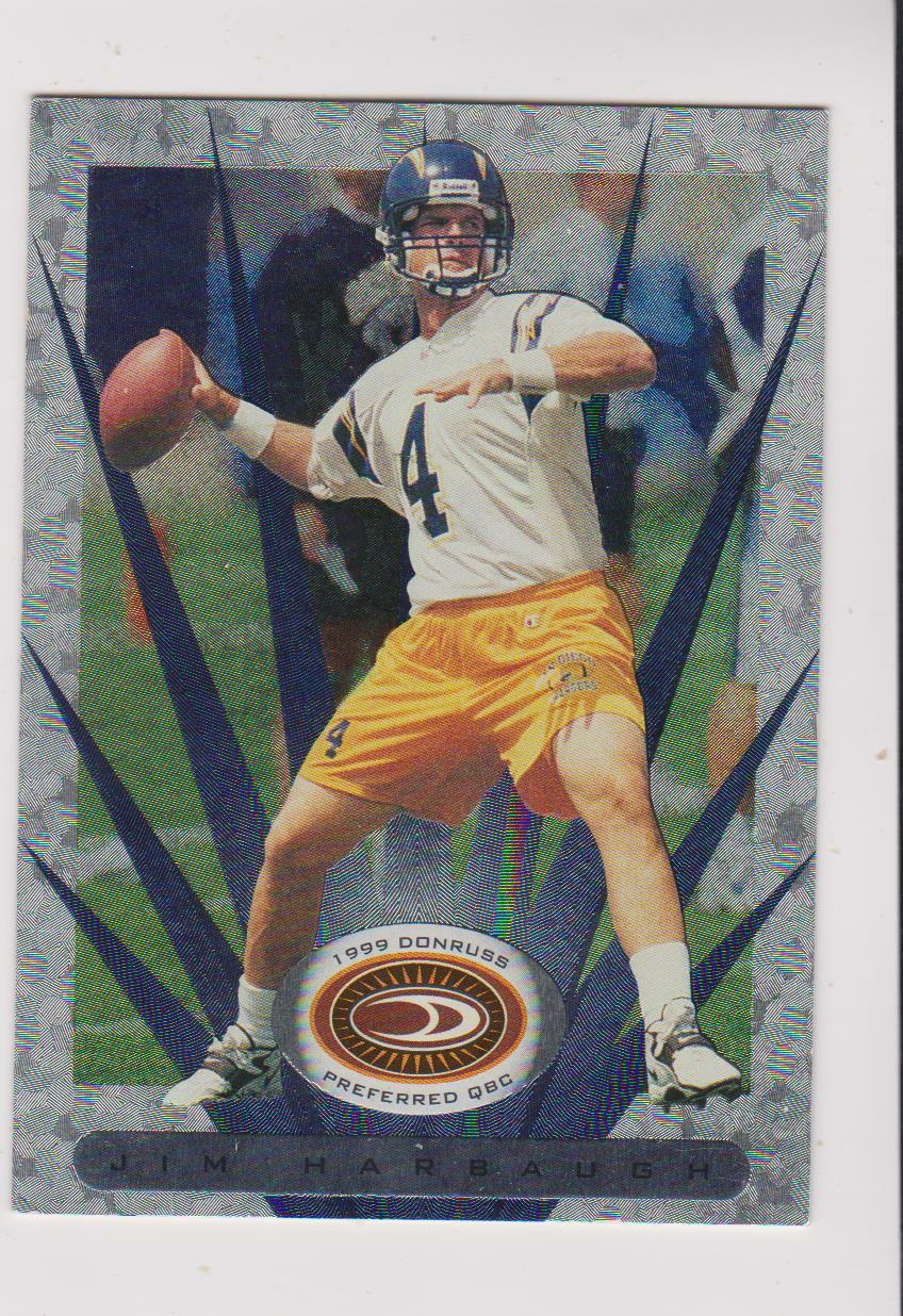 1999 Donruss Preferred Silver QBC #60 Jim Harbaugh card, Michigan Wolverines