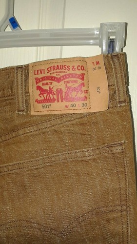 NEW Rare GOLD Color Levis 501 White Oak 