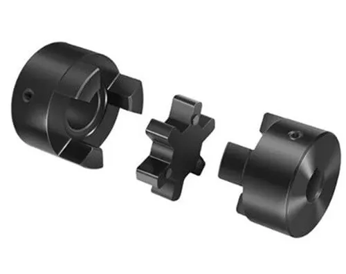 1" to 5/8" L100 Flexible 3-Piece L-Jaw Coupling Set & BunaN,NBR Rubber Spider - Picture 1 of 5