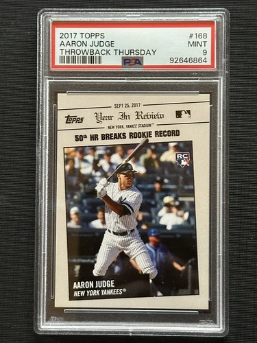 Aaron Judge 2017 Topps Throwback Thursday TBT RC #168 YANKEES PSA 9 Mint
