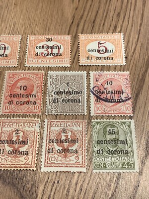 1919 ITALY STAMPS WITH CENTESIMI DI CORONA OVERPRINT | eBay 1919 ITALY STAMPS WITH CENTESIMI DI CORONA OVERPRINT | eBay