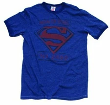 Adult Men's Junk Food Superman Man of Steel No. 2499 True Navy T-shirt Tee