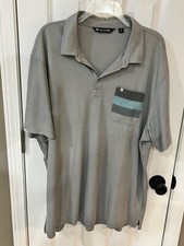 TRAVIS MATHEW Men's Grey Cotton Golf Polo Size XXL