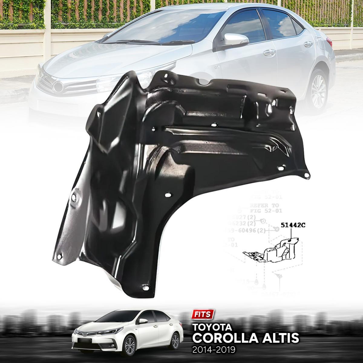 LH PLASTIC UNDER ENGINE COVER FOR TOYOTA COROLLA ALTIS 2014-2017