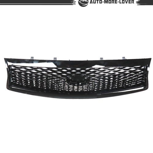 Fit For 2014-2017 Infiniti Q50 Sedan Gloss Black Front Mesh Bumper Hood Grille - Picture 2 of 13
