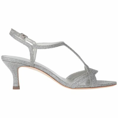 Vaneli Maxine Vaneli Z1130* Maxine Metallic Silver Strappy Sandal