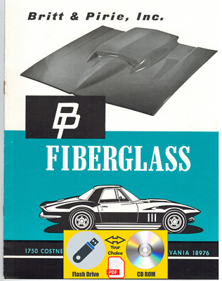 BP Fiberglass Vintage 1970 parts catalog,  PDF File USB Flash Drive