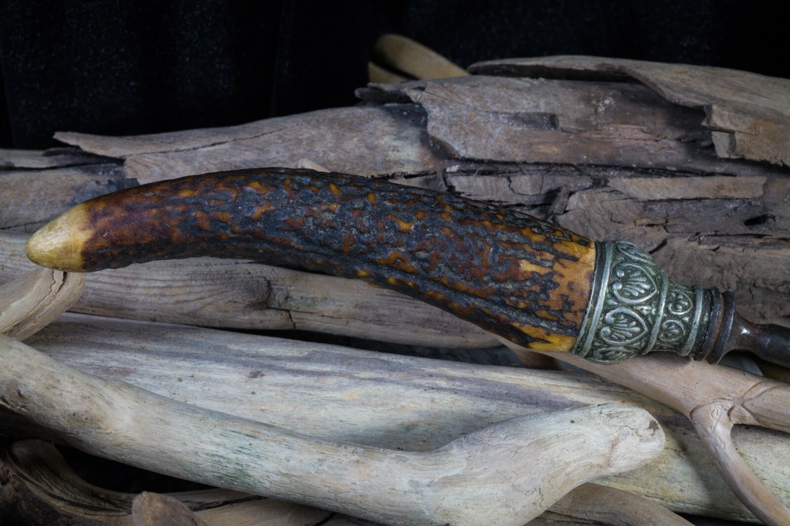 Knife Honing Rod/ Knife Sharpening Rod Vintage Stag Horn Handle COOL!