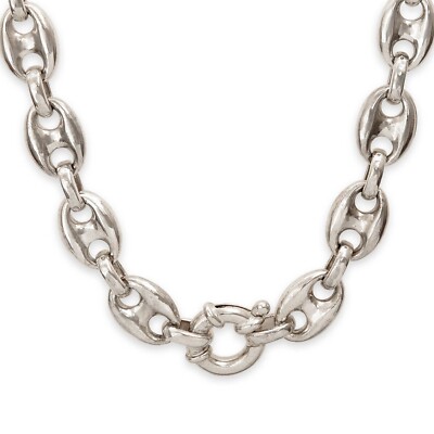 92 to 121g Heavy SOLID Sterling Silver MARINER ANCHOR Necklace