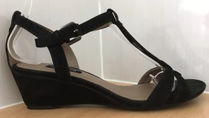 ladies black wedges uk