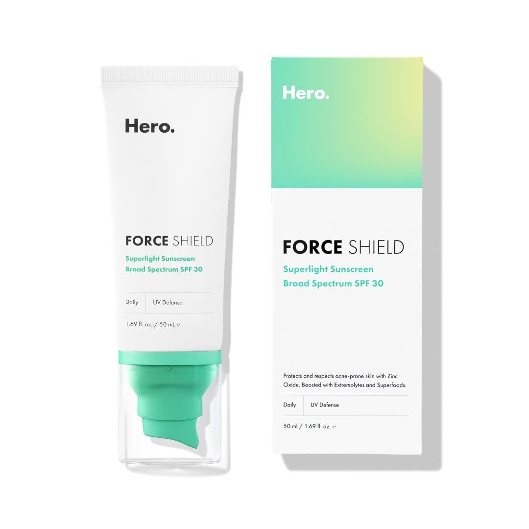 Protector solar superligero Hero Cosmetics Force Shield FPS 30 - Todos los días FPS 30 para