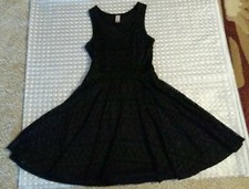 No Boundaries Size S/CH 3-5 Dress Black/With Lace over top Diamond Designs