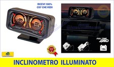 Inclinometro UNIVERSALE COMPATIBILE per FIAT Panda 4x4  illuminato 12V. 4x4 SUV