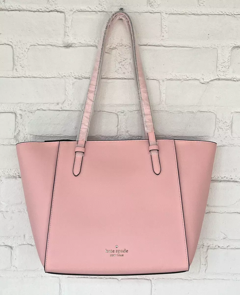 Kate Spade Becca Large Top Zip Tote Shoulder Bag Chalk Pink New