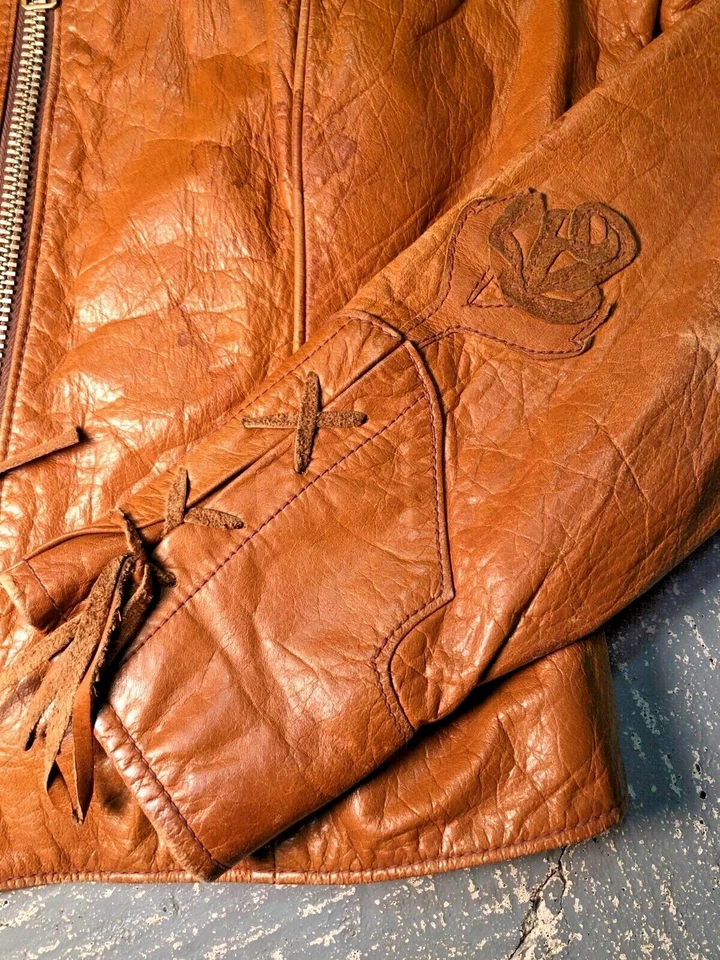 Impresionante Chaqueta de Cuero EAST WEST MUSIC INSTRUMENTS Rodeo Talla 11 Foto 3 de 4