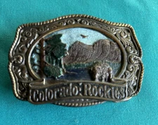 Vtg Colorado Rockies Belt Buckle The Great American Buckle Company Chicago #183