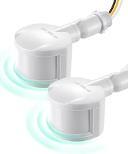 EDISHINE 2 Pack Motion Sensor, 180-Degree Replacement Motion Detector for Time &